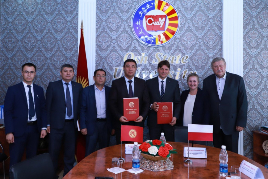 Współpraca z Uniwersytetem Państwowym w Oszu, w Kirgistanie